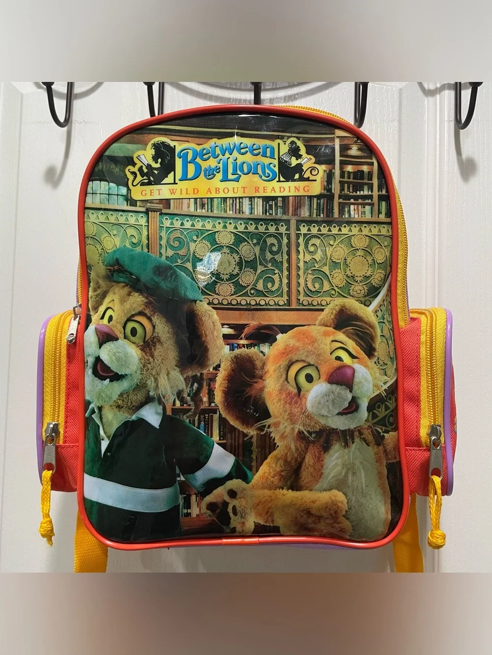 RARE Between The Lions Kid Backpack 2001 12x8.5